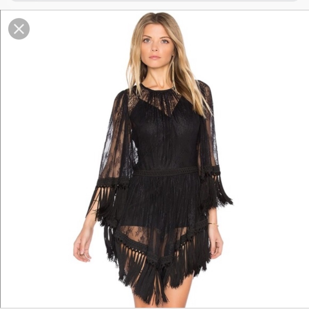 Alice McCall Mini lace fringe dress